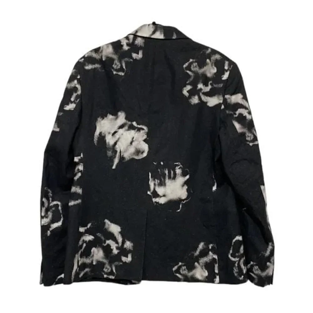 ZARA MEN'S PRINTED SUIT JACKET BLACK/WHITE SIZE 44  5732/388/800